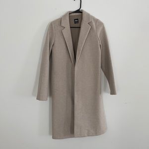 Zara Beige Open Lapel Coat